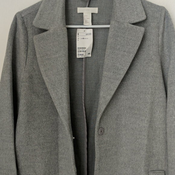 H&M FELTED COAT US 6 - Picture 4 of 8